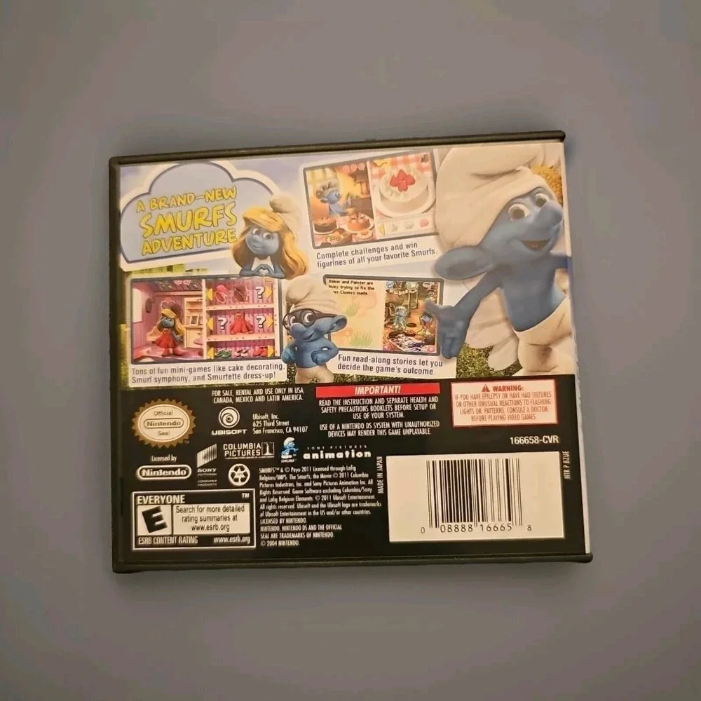 Nintendo DS The Smurfs - Complete in Box w/ Manual